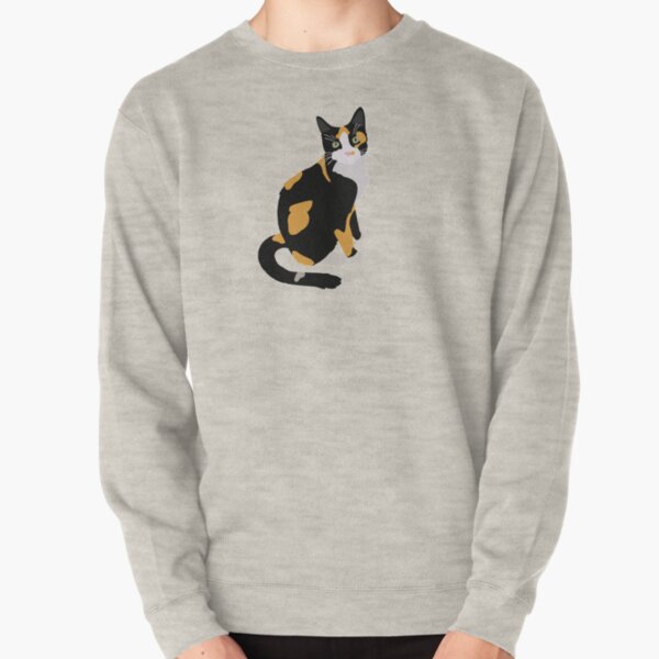 Calico Portrait, Cute Calico Cat, Calico Cat Lover Pullover Sweatshirt