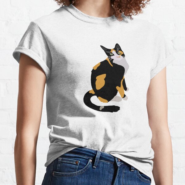 Calico Portrait, Cute Calico Cat, Calico Cat Lover Classic T-Shirt