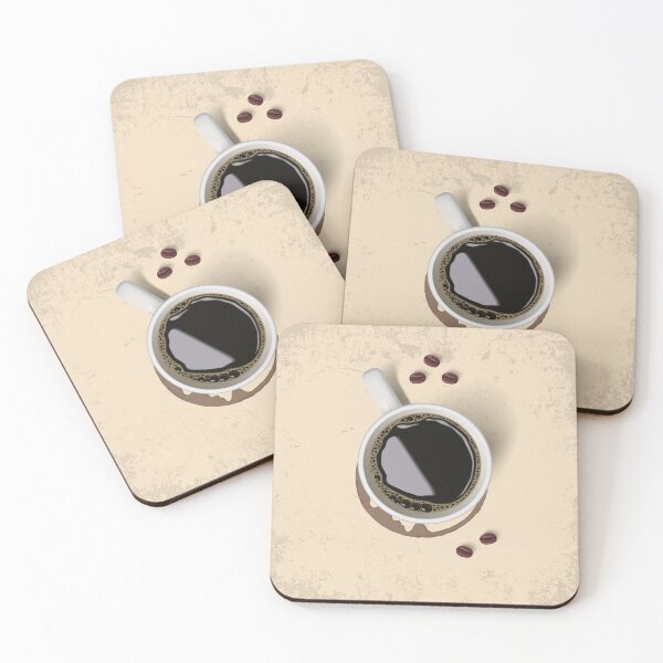 Item preview, Black coffee with coffee beans designed and sold by emphatic.