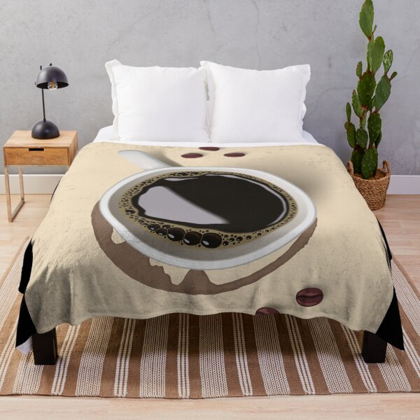 Item preview, Black coffee with coffee beans designed and sold by emphatic.
