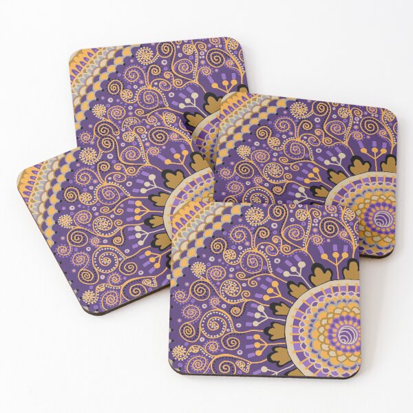 Item preview, Lavender, Purple, Orange, and Chocolate Mandala designed and sold by Clare Wuellner.