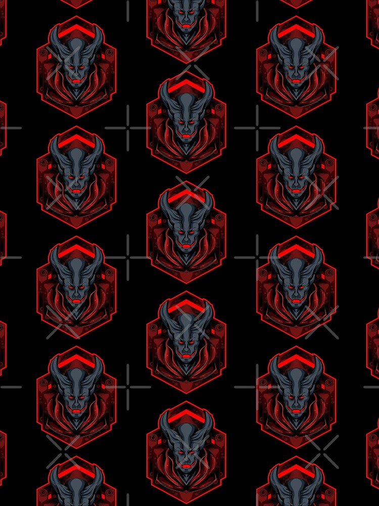 Thumbnail 3 of 3, Scarf, Smiling devil demon designed and sold by TheSimpleMan.