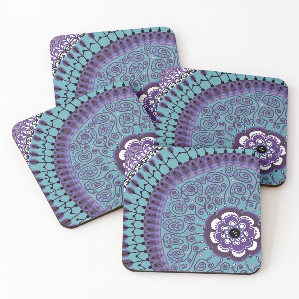 Item preview, Turquoise, Purple, and Lavender Mandala designed and sold by Clare Wuellner.