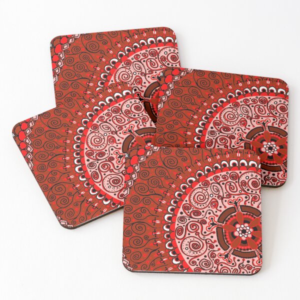 Item preview, Red, Black and White Mandala designed and sold by Clare Wuellner.