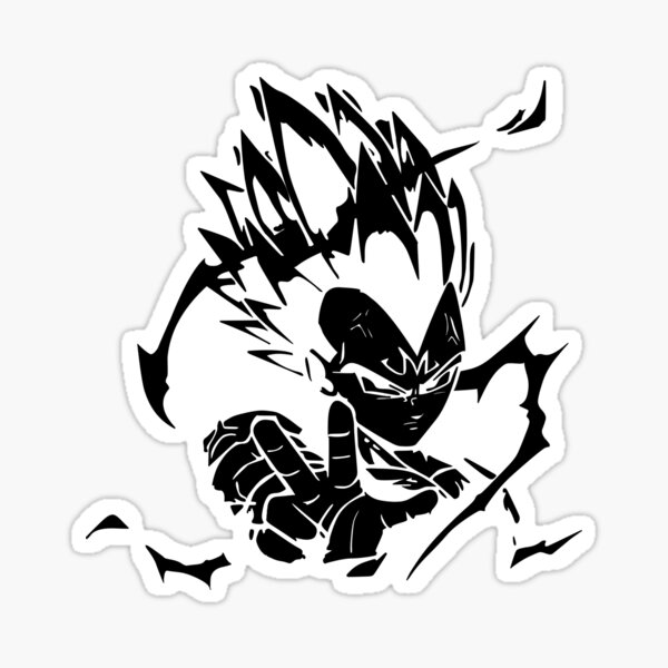 Black Goku Sticker for Sale by Moo8aa