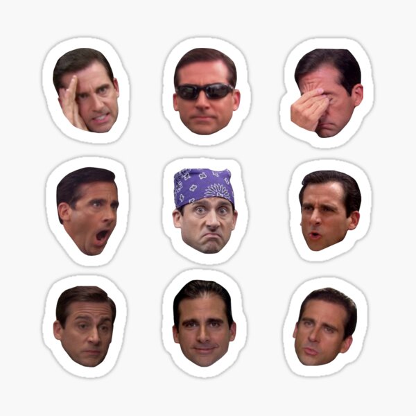 Michael Scott Faces Sticker