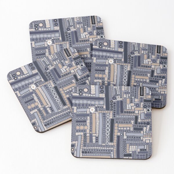 Item preview, Wacky Maze - In Lovely Neutral Shades of Gray and Tan designed and sold by Clare Wuellner.