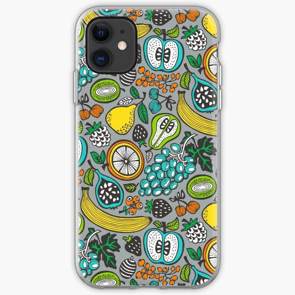 Fruit Cocktail in Gray iPhone Soft Case