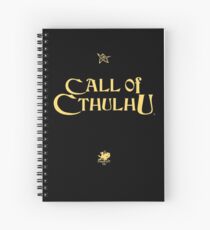 Call of Cthulhu - Logo (gold with Elder Sign & Chaosium Inc. Logo) Spiral Notebook
