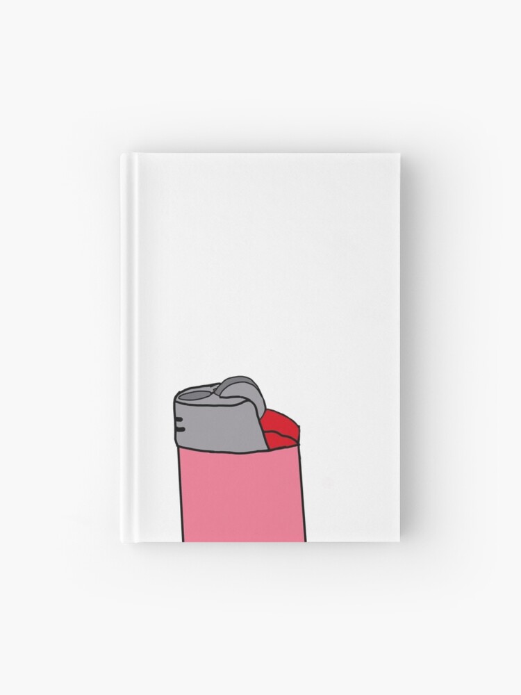 White Background Pink Lighter Cartoon Hardcover Journal By Whimsytale Redbubble
