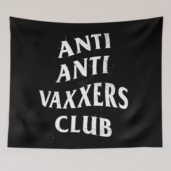 Item preview, Anti Anti Vaxxers Club designed and sold by department.