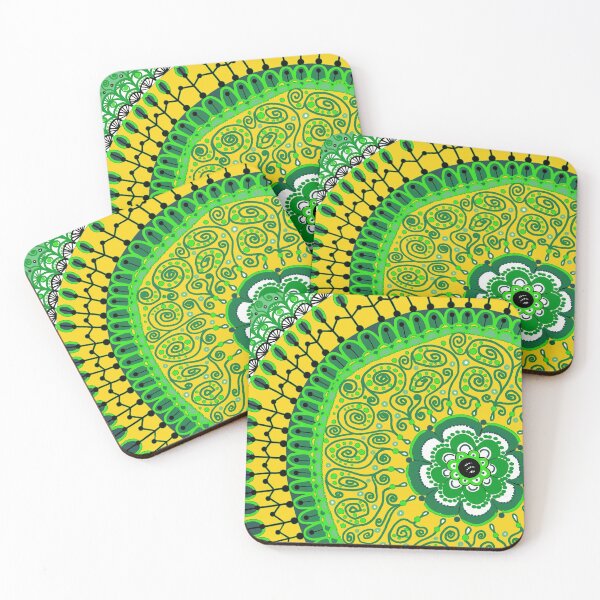 Item preview, Green and Yellow Mandala designed and sold by Clare Wuellner.