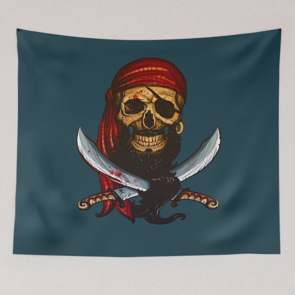 Item preview, Bloody Skull Beard Pirate Cutlass Swards (color) designed and sold by Desha001.