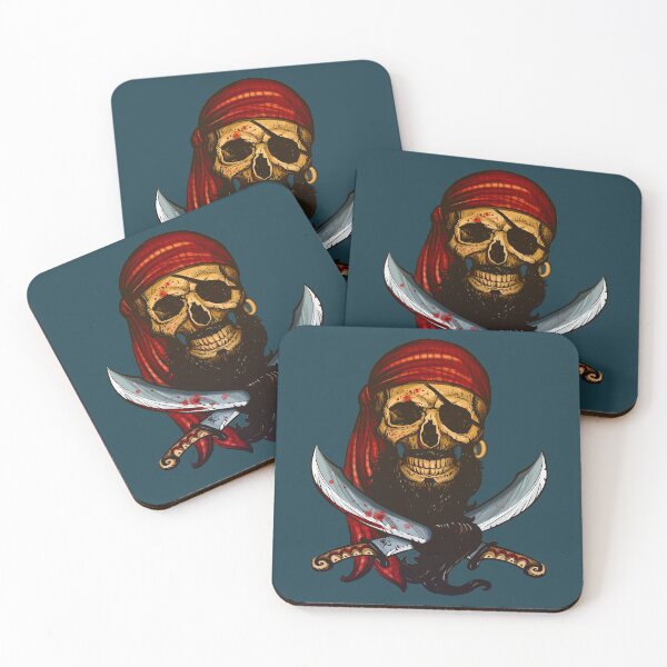 Item preview, Bloody Skull Beard Pirate Cutlass Swards (color) designed and sold by Desha001.