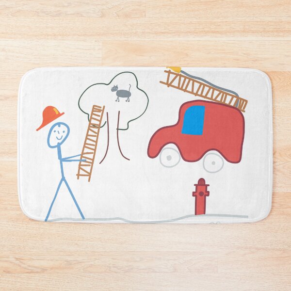Item preview, fire brigade stickman, occupation work honorary office designed and sold by KlareLinie.