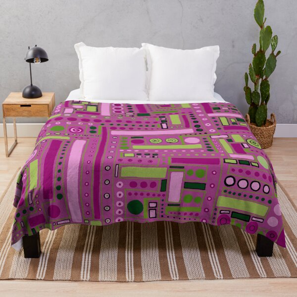 Item preview, Funky Maze ~ Rose and Lime Green designed and sold by Clare Wuellner.