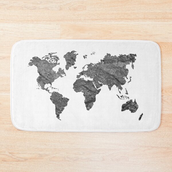Item preview, Silver World Map Outline designed and sold by hollanov98.