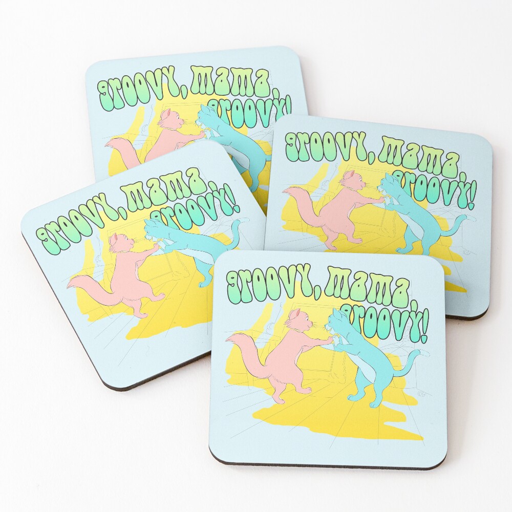 The Aristocats: Groovy, Mama, Groovy! Coasters (Set of 4)