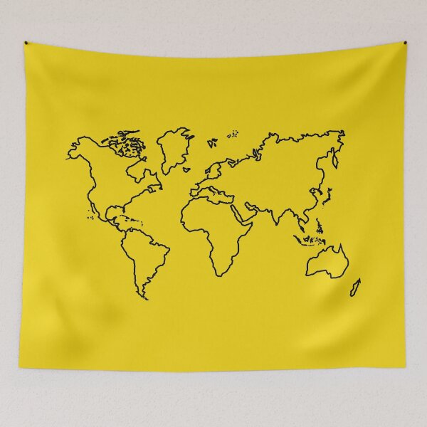Item preview, World Map Outline designed and sold by hollanov98.