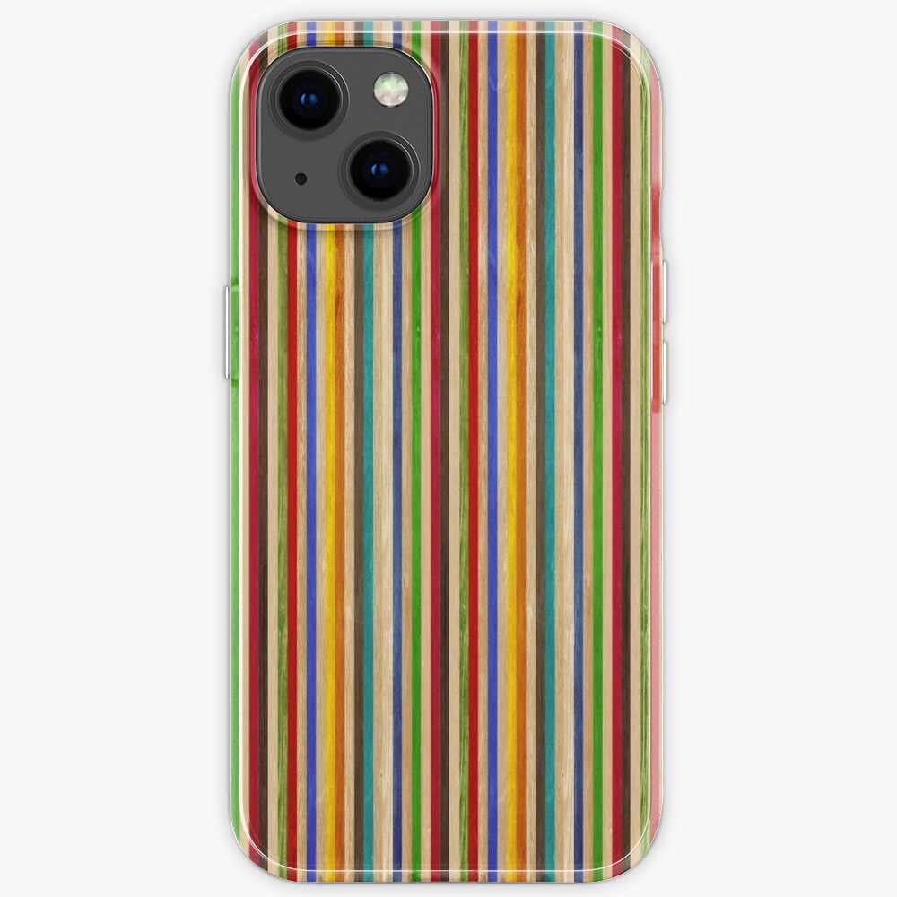 Recycled Skateboard Rainbow Texture iPhone Case
