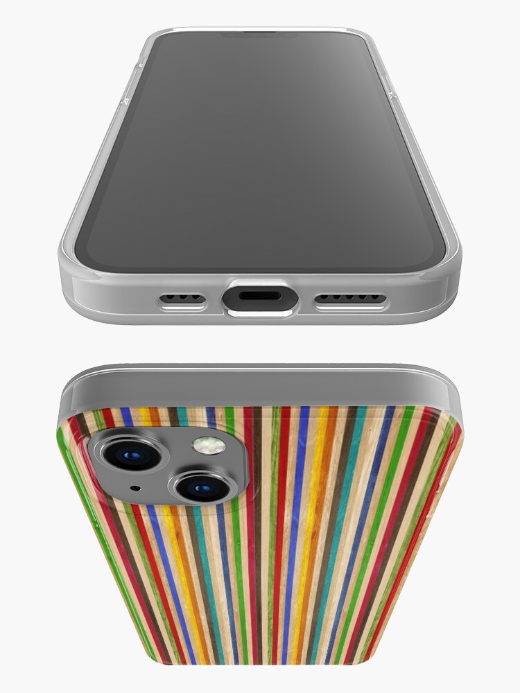 Alternate view of Recycled Skateboard Rainbow Texture iPhone Case