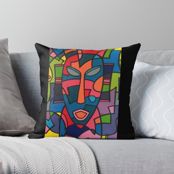 Masque Africain Coussin