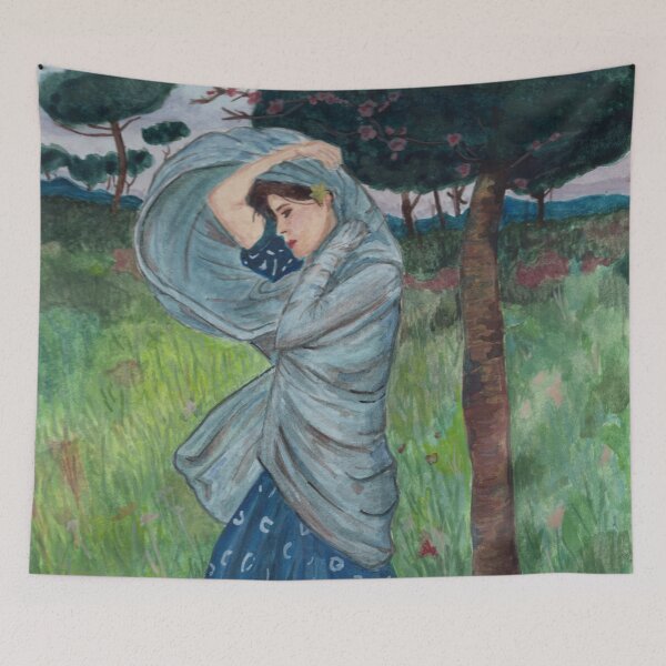 Item preview, Rendition of John William Waterhouse's Boreas designed and sold by rachelstarck.