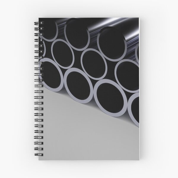 Item preview, A series of metallic chrome tubes on a glossy black surface - 3D rendering illustration designed and sold by carlotoffolo.