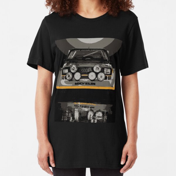 Audi Quattro S1 - Group B Rally Race Car Slim Fit T-Shirt
