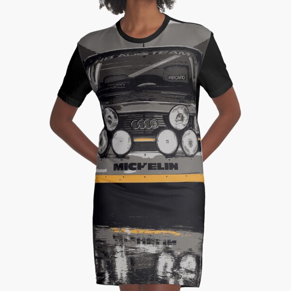 Audi Quattro S1 - Group B Rally Race Car Graphic T-Shirt Dress