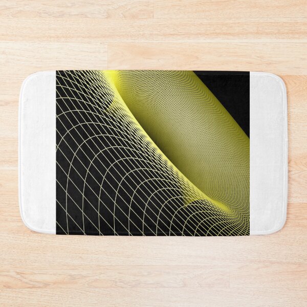 Item preview, Yellow grid mathematical surface on black background - 3D rendering illustration designed and sold by carlotoffolo.