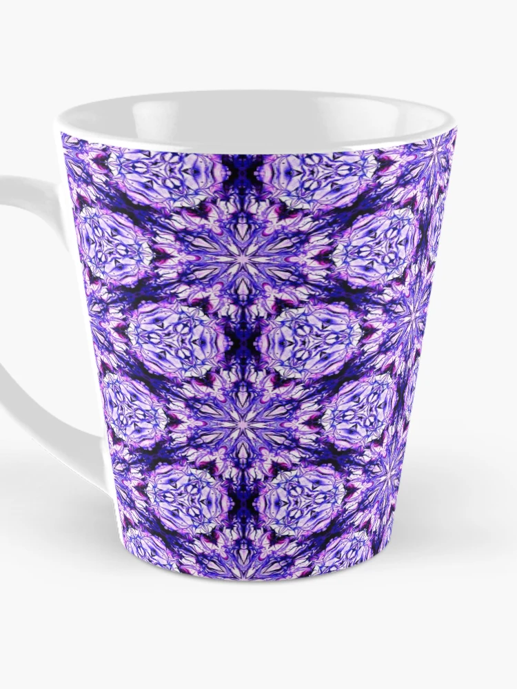 Thumbnail 3 of 4, Coffee Mug, Violet Repeating Star Pattern designed and sold by Patterner.