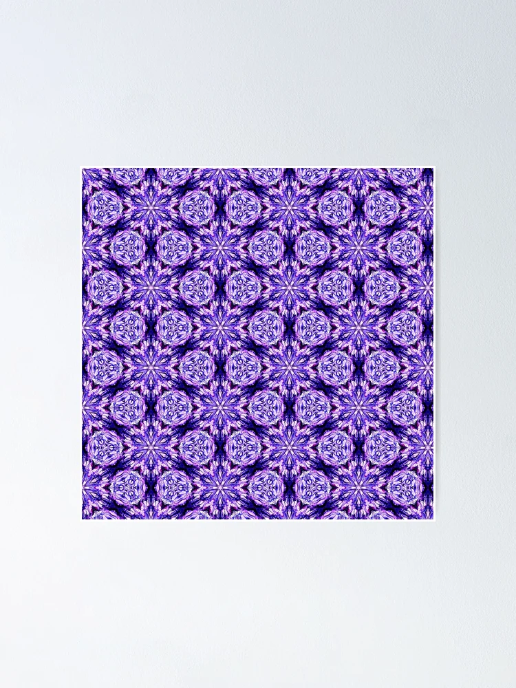 Thumbnail 1 of 3, Poster, Violet Repeating Star Pattern designed and sold by Patterner.