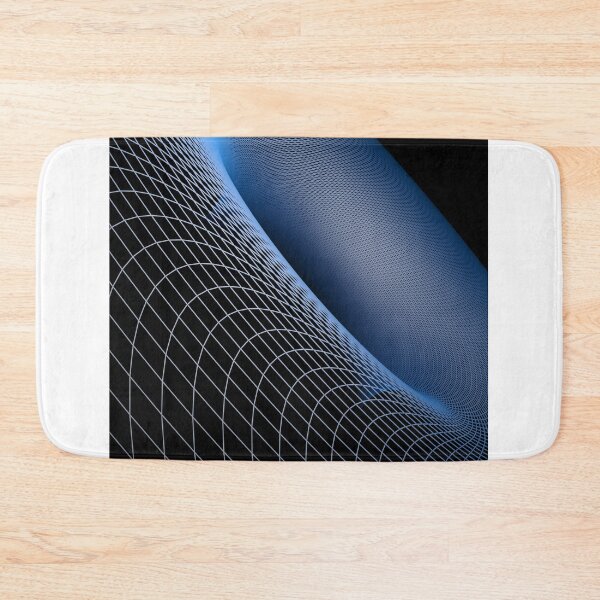 Item preview, Blue grid mathematical surface on black background - 3D rendering illustration designed and sold by carlotoffolo.