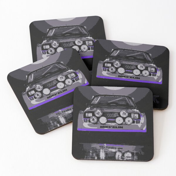 Audi Quattro S1 - Group B Rally Race Car Coasters (Set of 4)