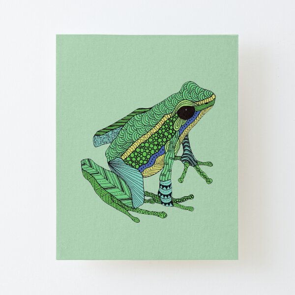 Green frog Canvas Mounted Print