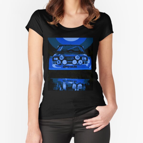 Audi Quattro S1 - Group B Rally Race Car Fitted Scoop T-Shirt