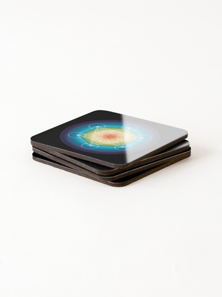 Thumbnail 4 of 5, Coasters (Set of 4), Metatrons Cube designed and sold by InfinitePathArt.