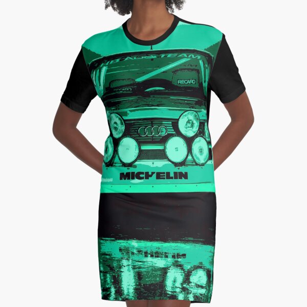 Audi Quattro S1 - Group B Rally Race Car Graphic T-Shirt Dress