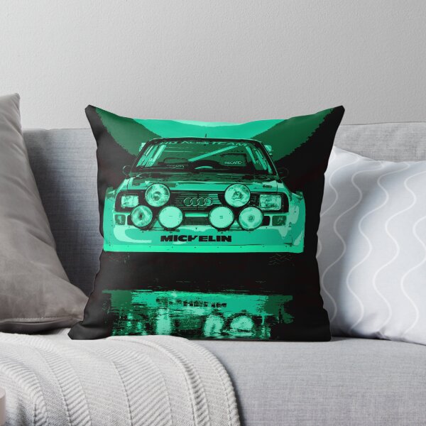 Audi Quattro S1 - Group B Rally Race Car Throw Pillow