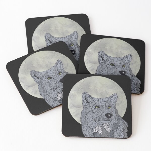 Item preview, Full moon wolf designed and sold by Karen  Todman -Aroca Designs-.