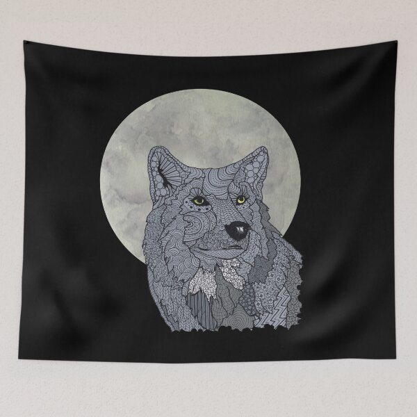 Item preview, Full moon wolf designed and sold by Karen  Todman -Aroca Designs-.