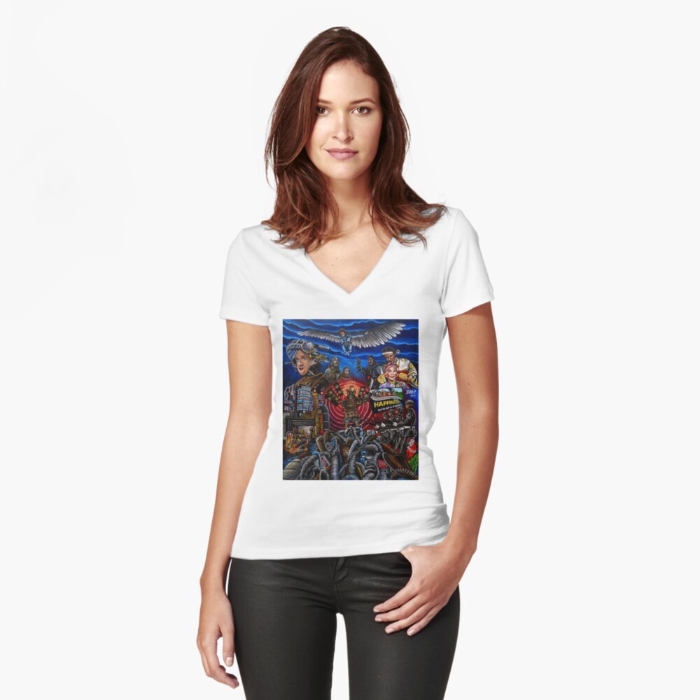 Brazil Camiseta entallada de cuello en V