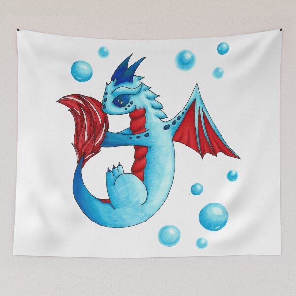 Item preview, Blue Bubbles Dragon designed and sold by RuaBestiary.