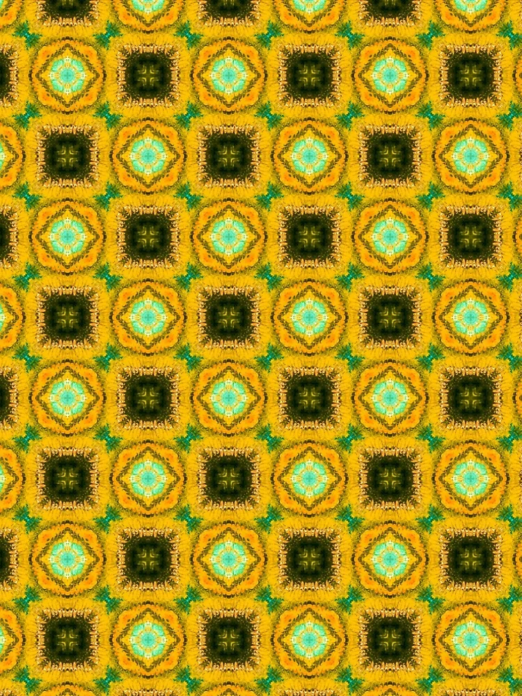 Thumbnail 5 of 5, A-Line Dress, Yellow and Green Pattern designed and sold by Patterner.