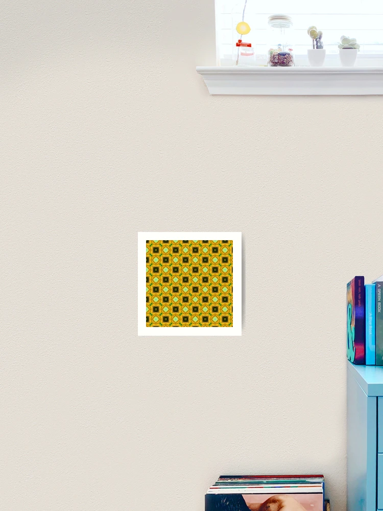 Thumbnail 2 of 3, Art Print, Yellow and Green Pattern designed and sold by Patterner.