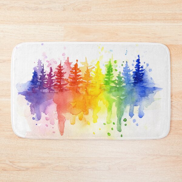 Item preview, Rainbow Forest Watercolor designed and sold by Olga Shvartsur.