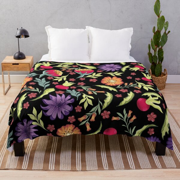 Item preview, pattern with different wild flowers designed and sold by amekamura.