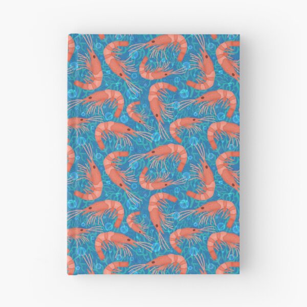 Item preview, Nautical Shrimp Prawns Coral Ocean Sea Bubbles Pattern designed and sold by emkayhess.