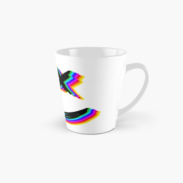 Rainbow shadow X smiley face Tall Mug